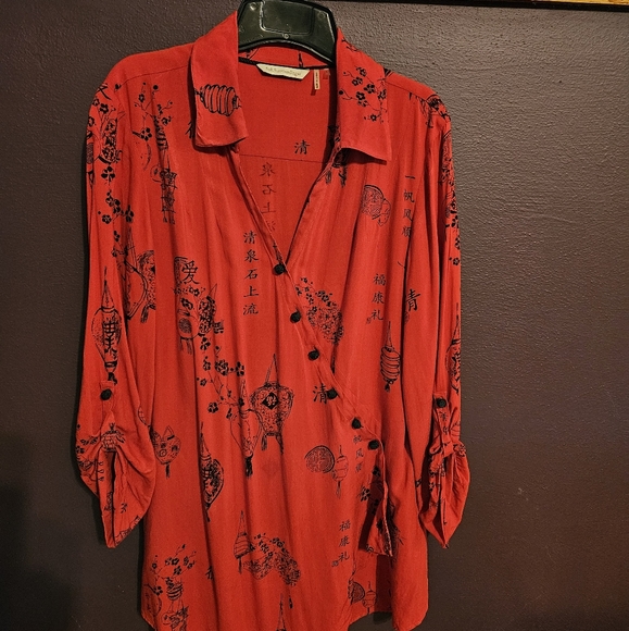 Soft surroundings, size large, red and black - Picture 1 of 3